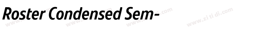 Roster Condensed Sem字体转换